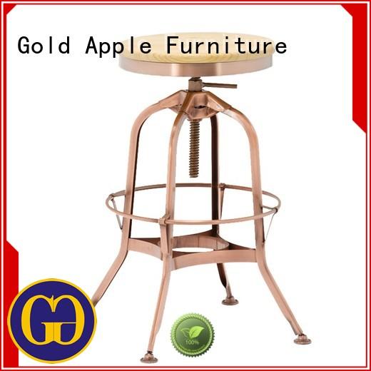 Gold Apple wood stool seat elegant for kitchen