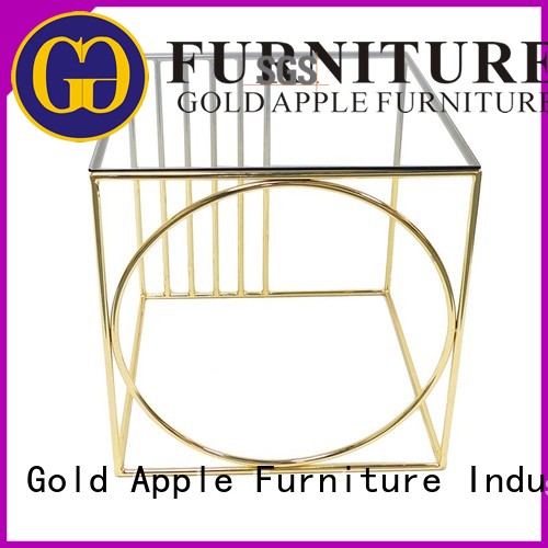 Gold Apple solid ash wood round coffee tables for sale custom for coffee shop