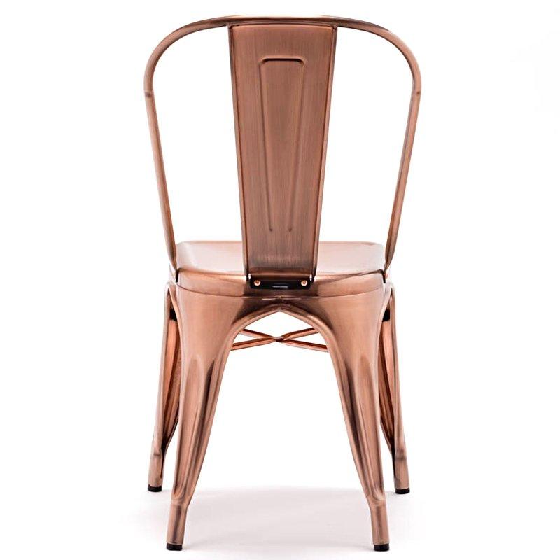 Electroplated Rose Gold Industrial Metal Chair GA101C
