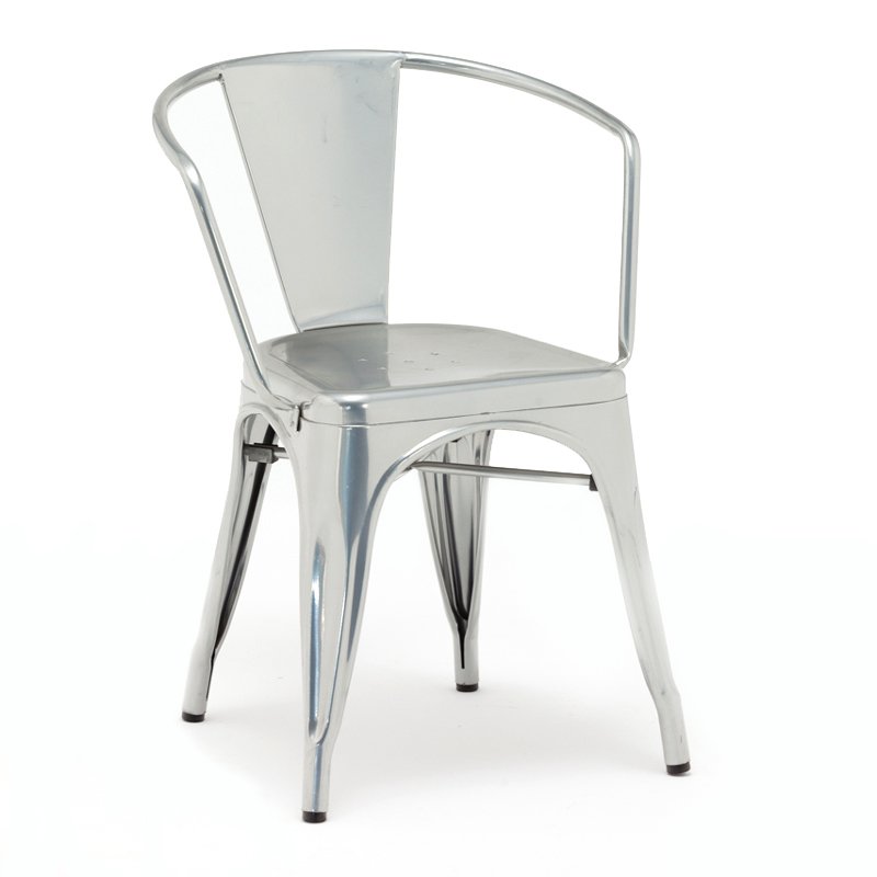 Gold Apple Outdoor Galvanized Silver Marias Chairs With Armrest GA103C image111