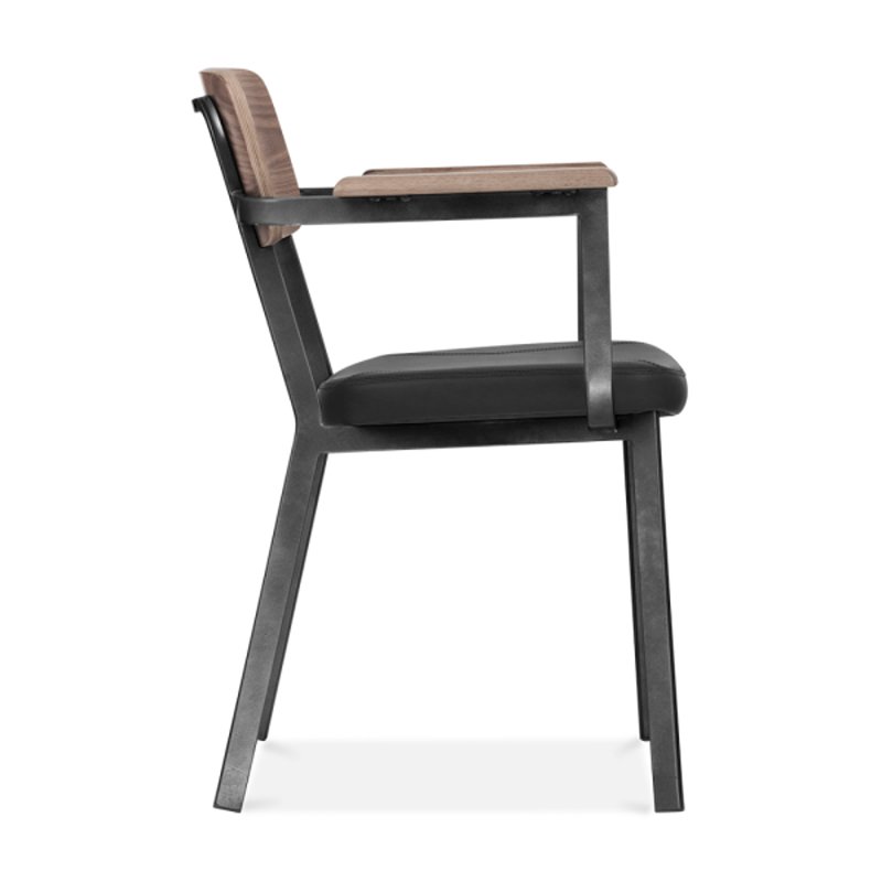 Gold Apple Comfortable Cafe Dining Arm Chair With Cushion GA3001CP Metal Dining Chairs image105