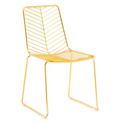 Wholesale armless gold bar chair /industrial metal wire high bar stool with cushion GA2204C-45ST