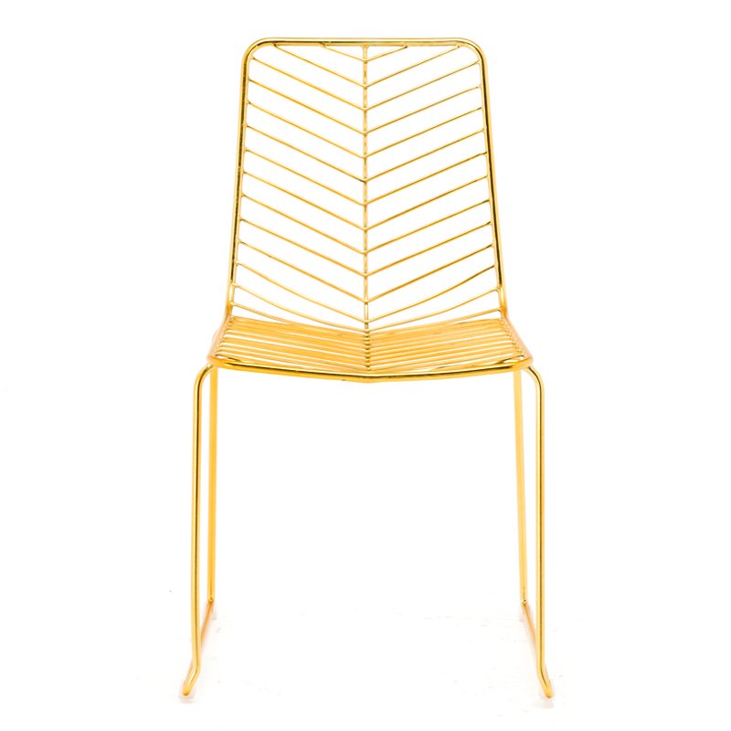 Gold Apple Replica Gold Color Lievore Altherr Molina Leaf Wire Chairs GA2204C Metal Dining Chairs image96