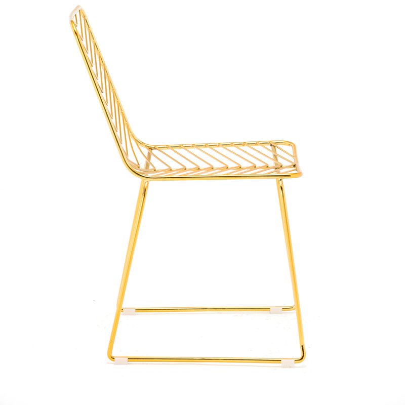 Gold Apple Replica Gold Color Lievore Altherr Molina Leaf Wire Chairs GA2204C Metal Dining Chairs image96