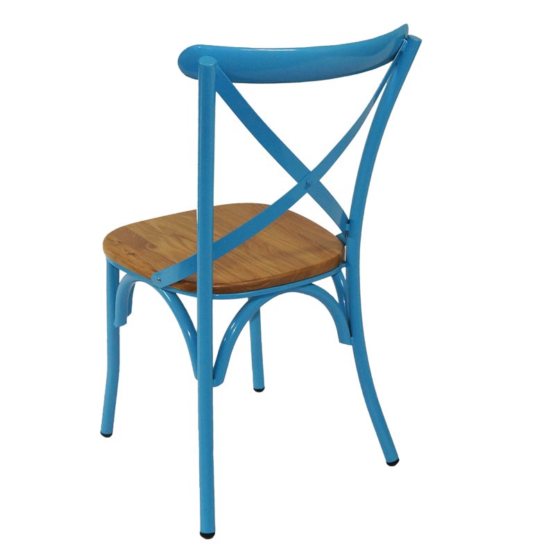 Gold Apple Wedding Furniture Metal Cross Back Banquet Chair GA1101C Metal Dining Chairs image91