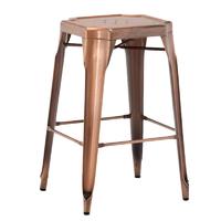 Stylish brushed brass velvet upholstery royal counter stool hot sale GA2101BC-70ST