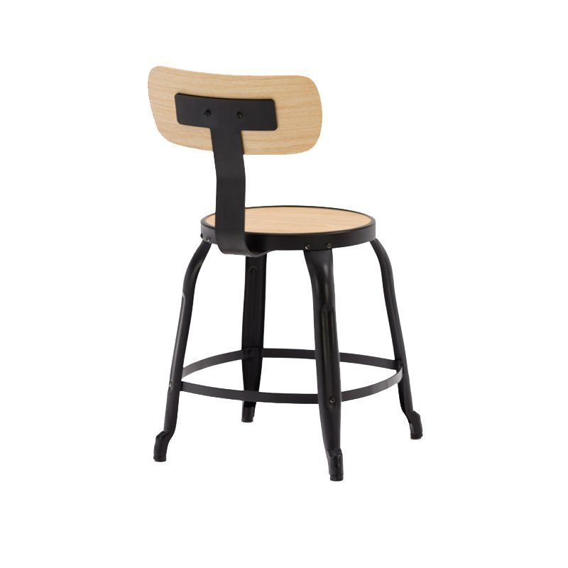 Gold Apple Metal Bistro Dining Room Chairs with Wood Back GA301BC-45STPW Wooden Chairs image80