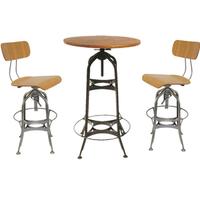 Industrial Bar Furniture Toledo Swivel Bar Table and Chairs GA402