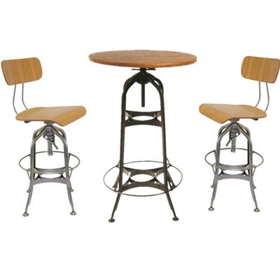 Industrial Bar Furniture Toledo Swivel Bar Table and Chairs GA402