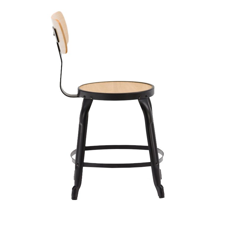 Gold Apple Metal Bistro Dining Room Chairs with Wood Back GA301BC-45STPW Wooden Chairs image80