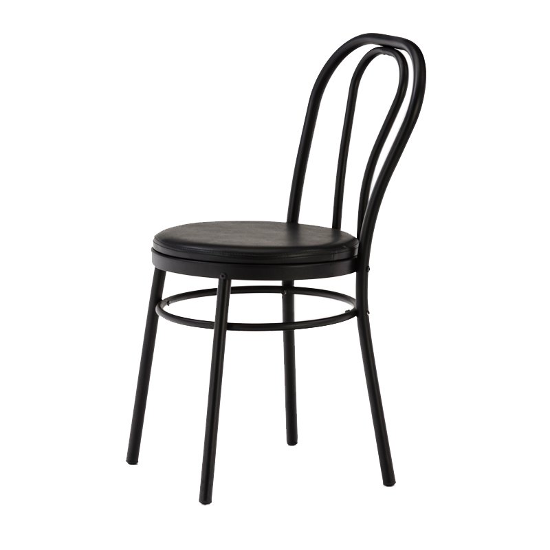 Gold Apple Modern Black Metal Dining Chairs with PVC cushion  GA901C-45STP Upholstered Chairs image73