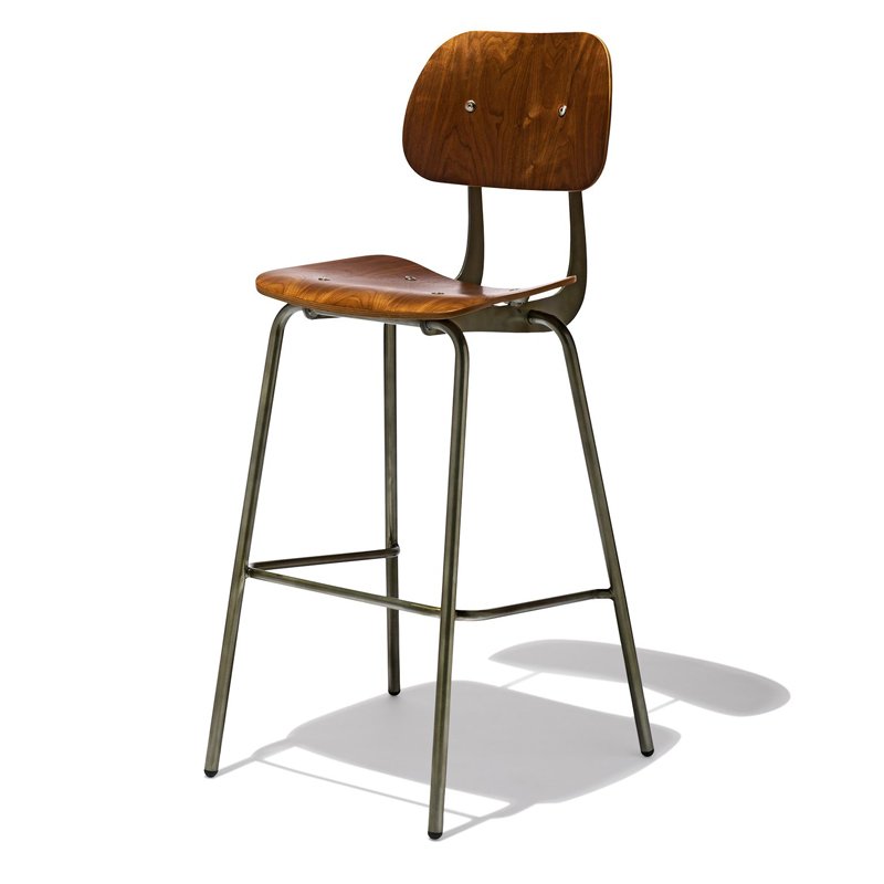 New Danish style commercial high wooden bar stool GA2001C-75STW