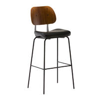 Vintage Bar Chair Industrial Bar Stool With Cushion GA3501C-75STP