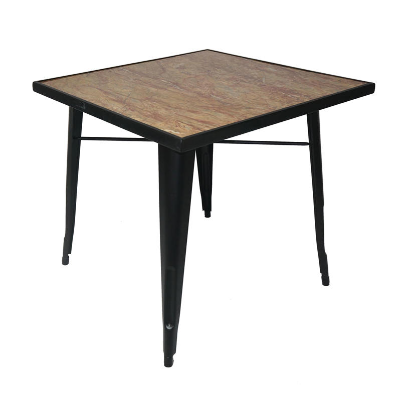 Industrial Tile Top Dining Table With Metal Base GA101T