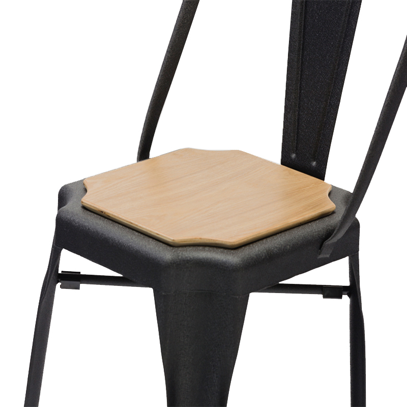 Gold Apple Steel and Wood Dining Chairs Industrial Cafe Chairs GA2101C-45STW Wooden Chairs image79
