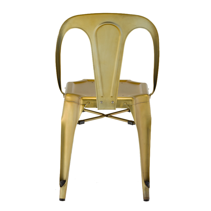 Gold Apple Comfortable Metal Restaurant Chair With Wood Seat GA2101C-45STW Metal Dining Chairs image4