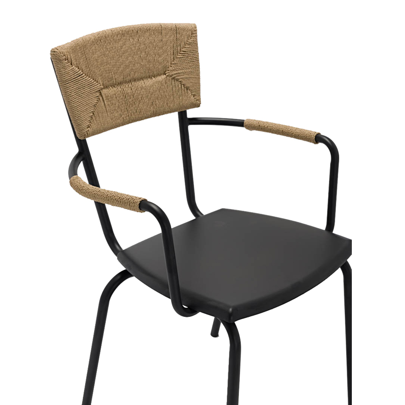 Gold Apple Outdoor Furniture Metal Wicker Chair With Arm GA2801C Metal Dining Chairs image88