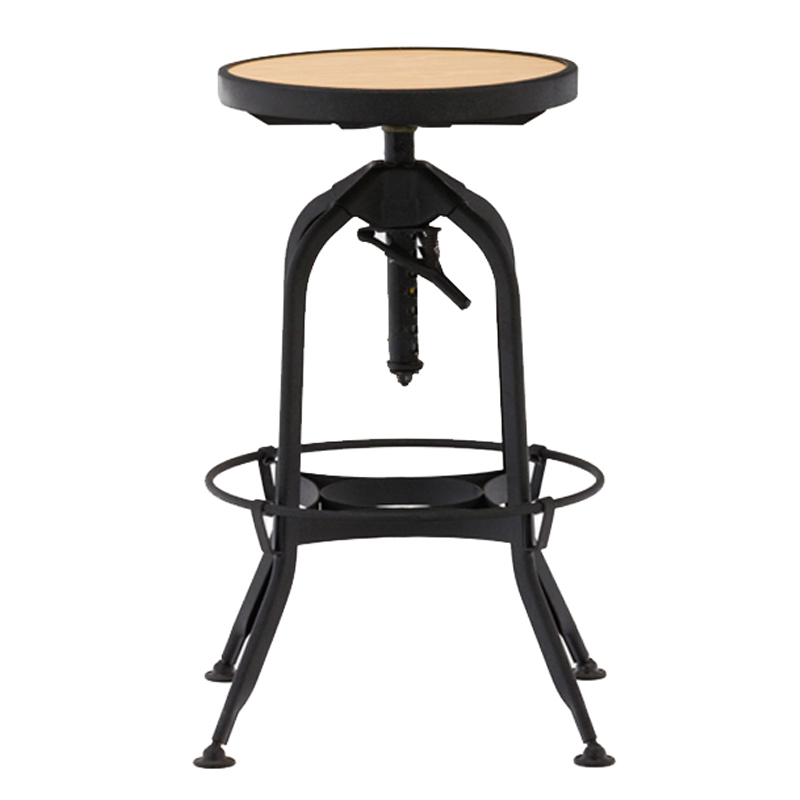 commercial furniture outdoor steel wooden vintage industrial stool metal bar chair plywood bar stool GA401C-65STPW
