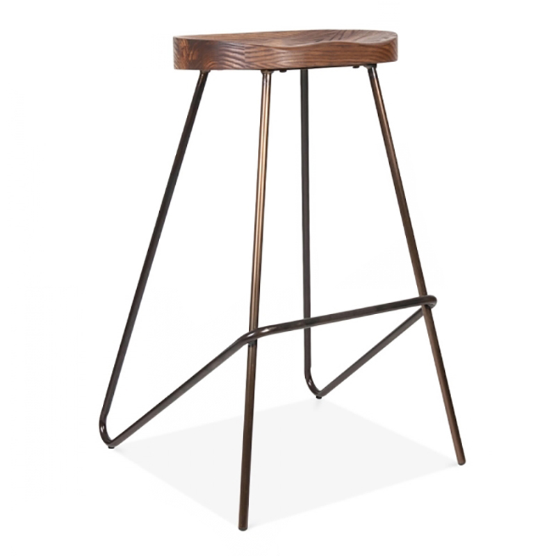 Antique wooden seat wood bar stools wholesale GA3702C-65STW