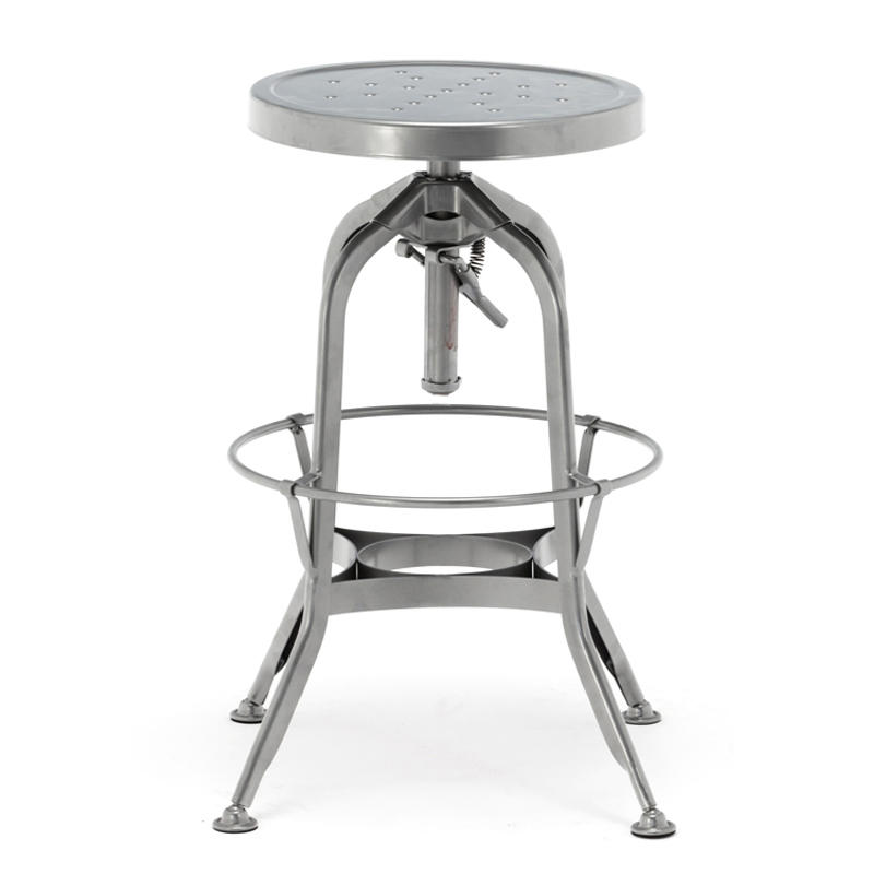 Vintage Industrial Stool Steel Bar Kitchen Swivel Chair GA401C-65ST