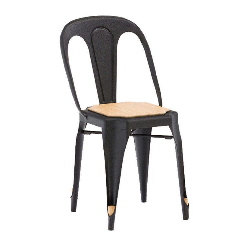 Wooden Seat Metal Chairs Outdoor Furniture GA2101C-45STW