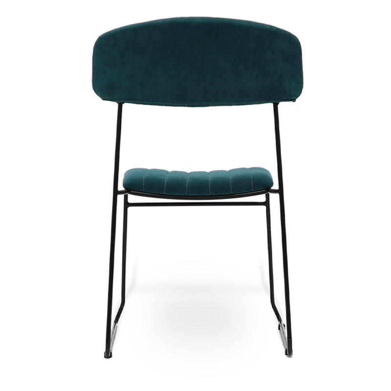 Velvet Fabric Stackable Dinning Chair