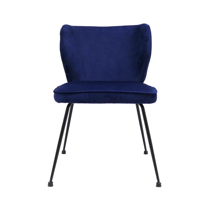 Blue Velvet Upholstered Dinging Side Chairs