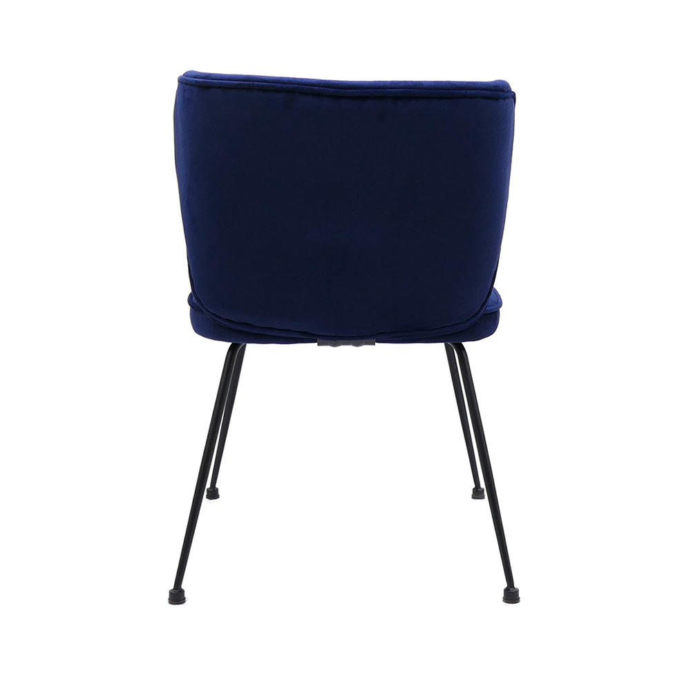 Blue Velvet Upholstered Dinging Side Chairs
