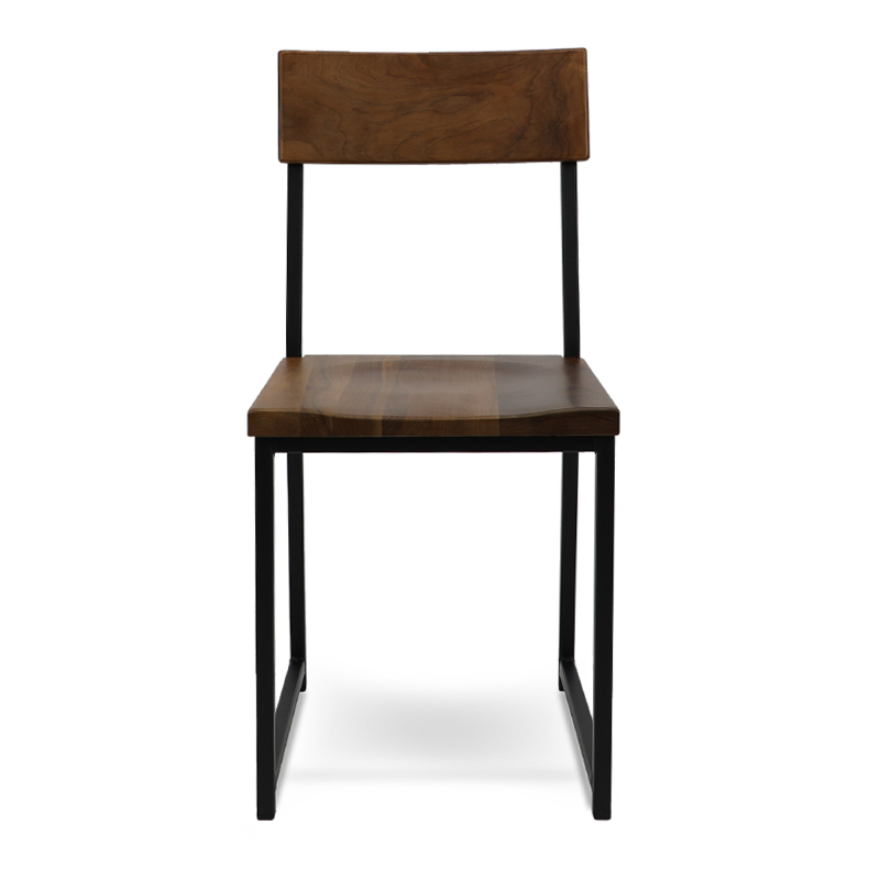 Metal Chairs with Concave Wood Seat GA5201C-45STW
