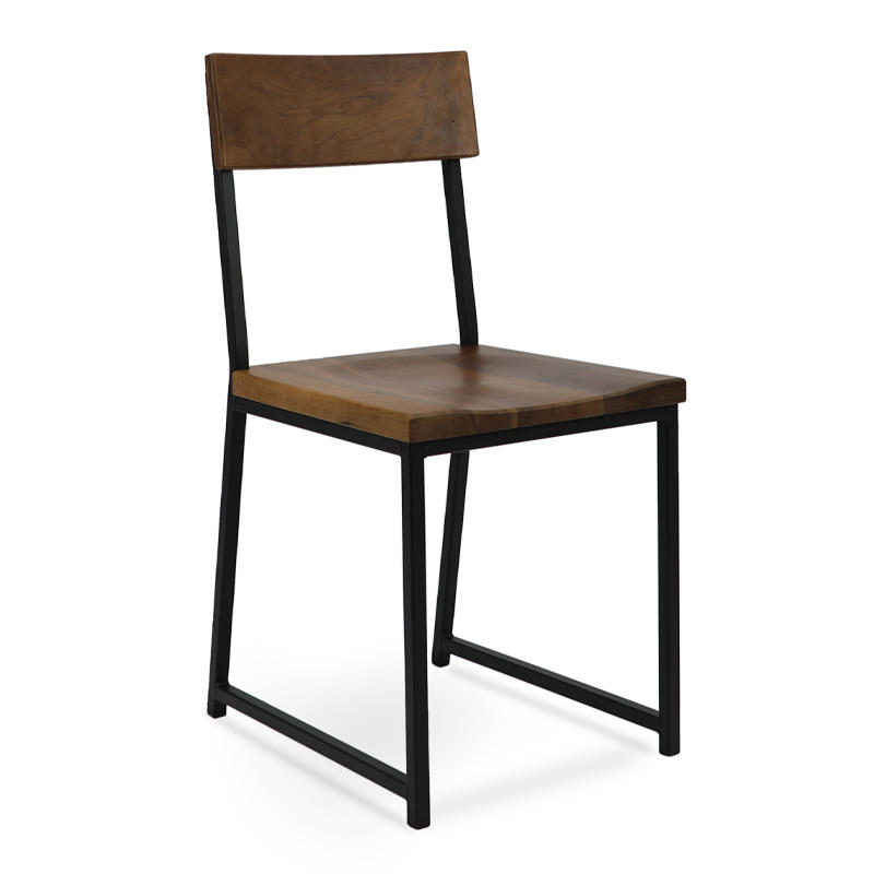 Metal Chairs with Concave Wood Seat GA5201C-45STW