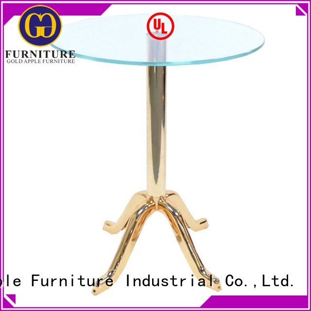 Gold Apple living room glass coffee table solid ash wood for wholesale